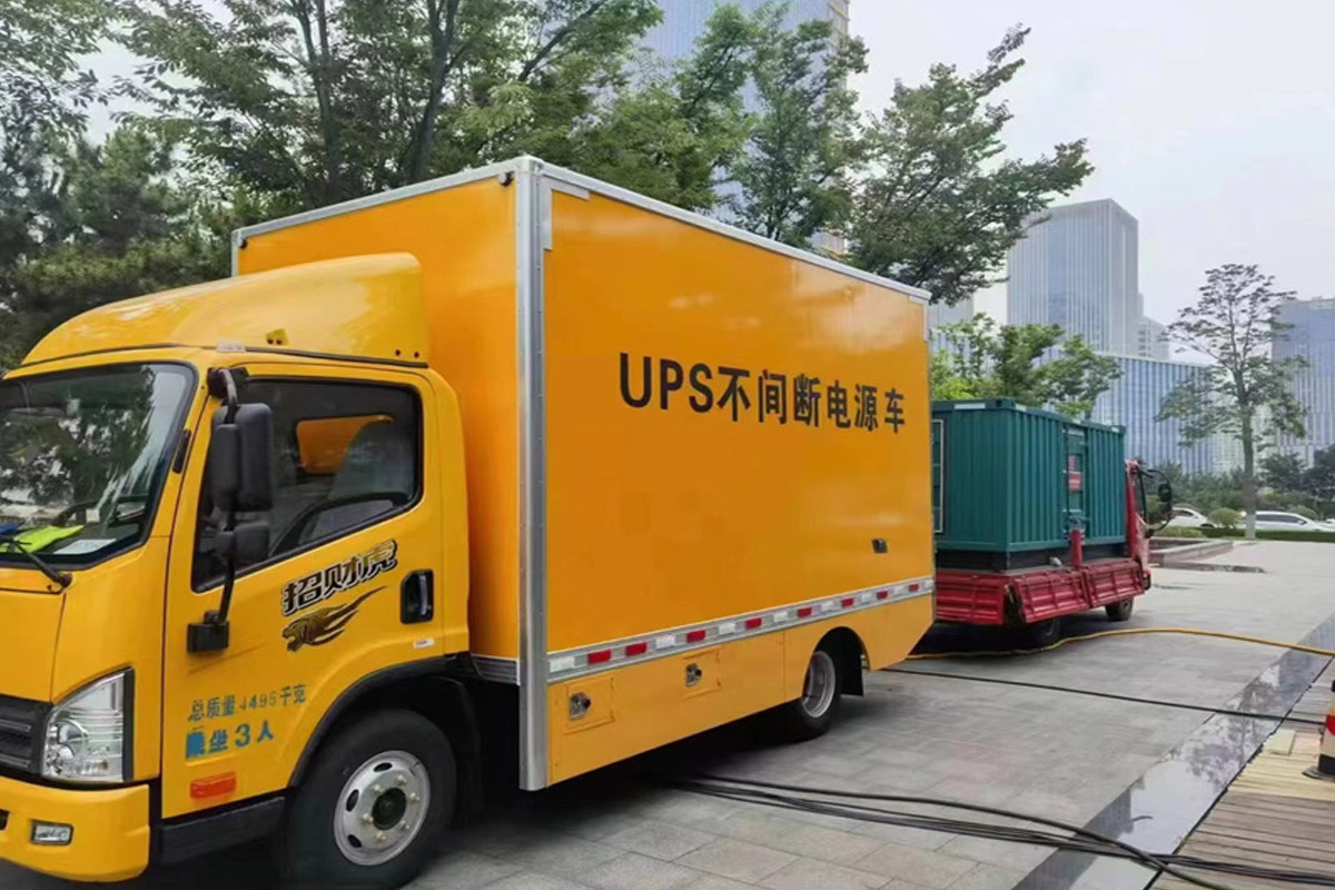 板芙镇发电机租赁施工现场