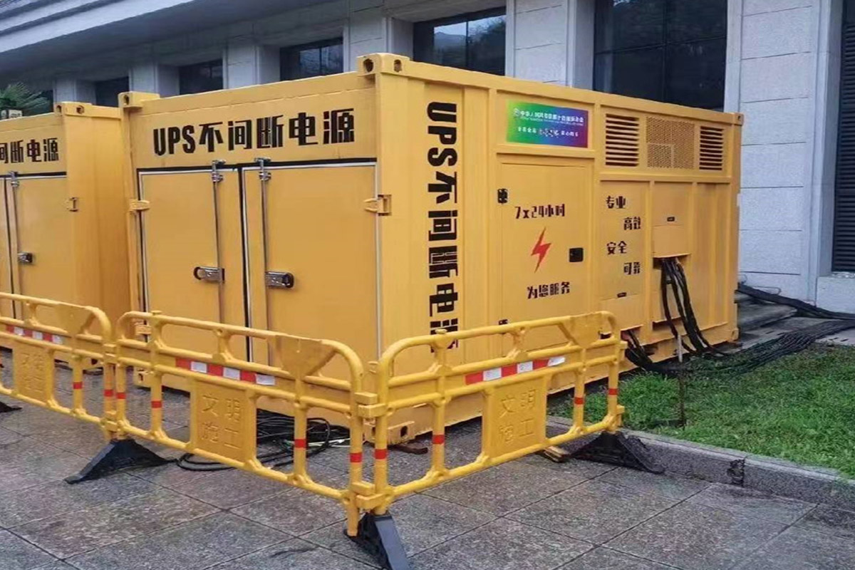 板芙镇发电机租赁施工现场