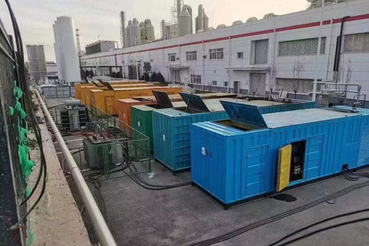 板芙镇发电机租赁施工现场
